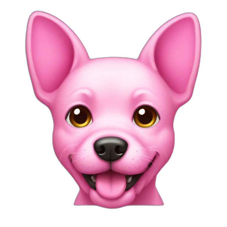Pink dog  emoji