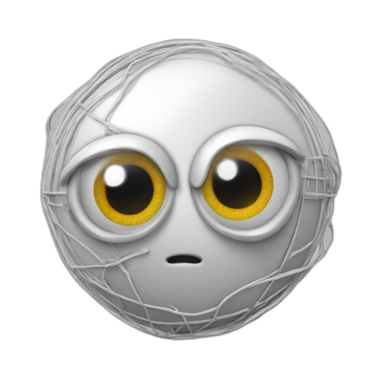 eyeball 3d wireframe emoji