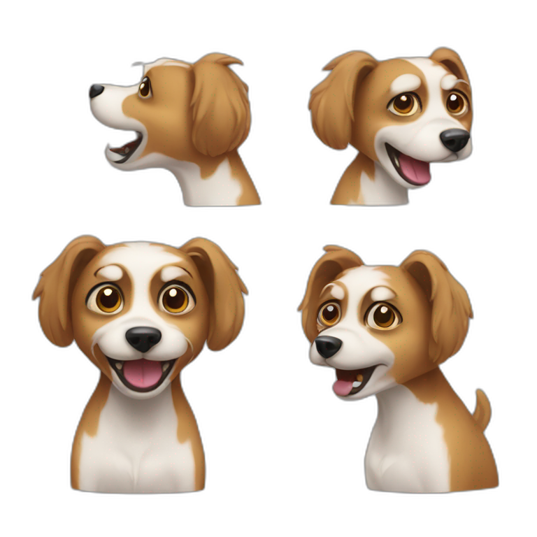 small crazy dog emoji