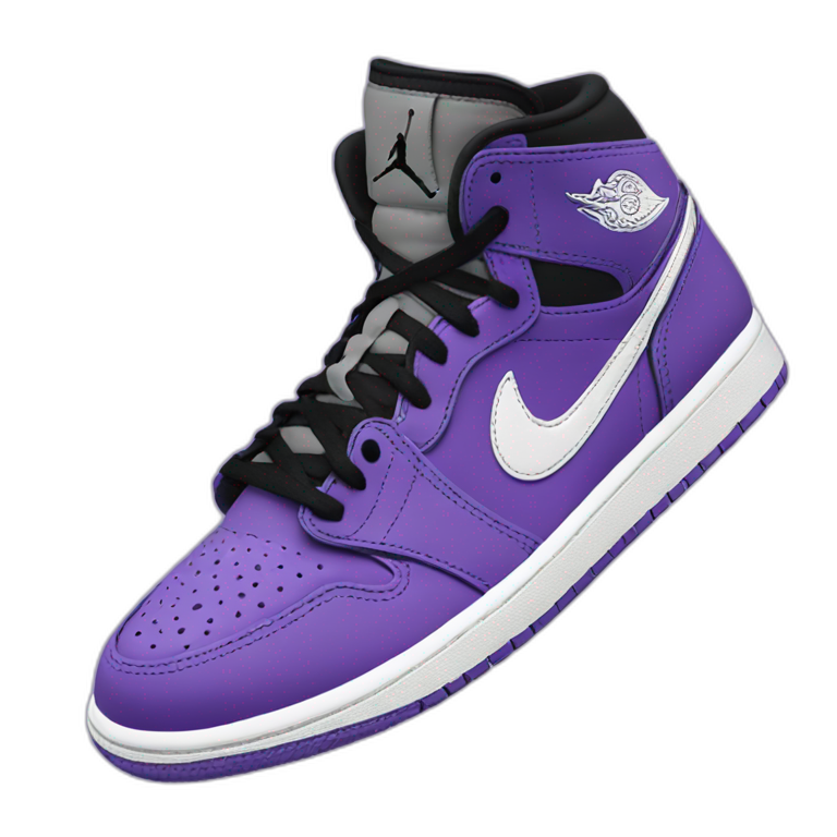 Air Jordan one violette emoji AI Emoji Generator