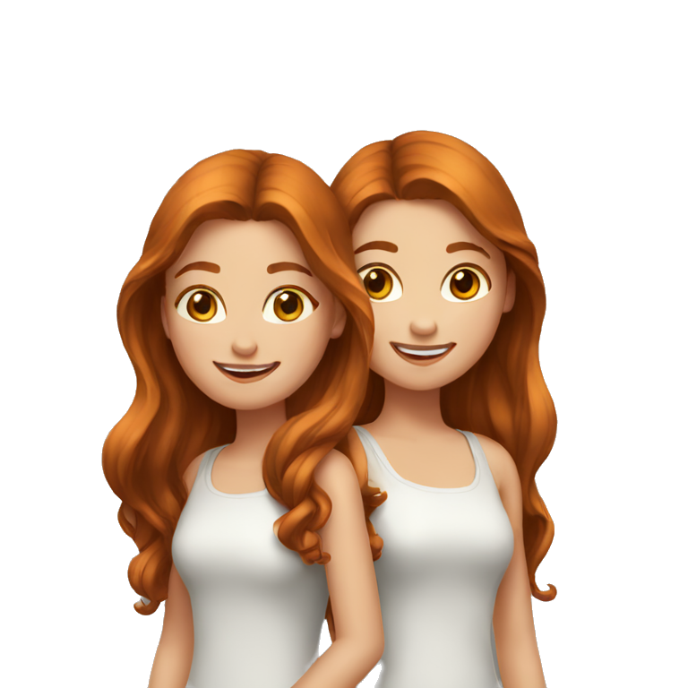 two--girls-best-friends-darkhair-ginger emoji
