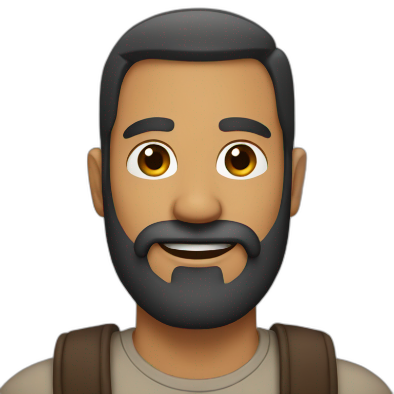 man, brown beard emoji