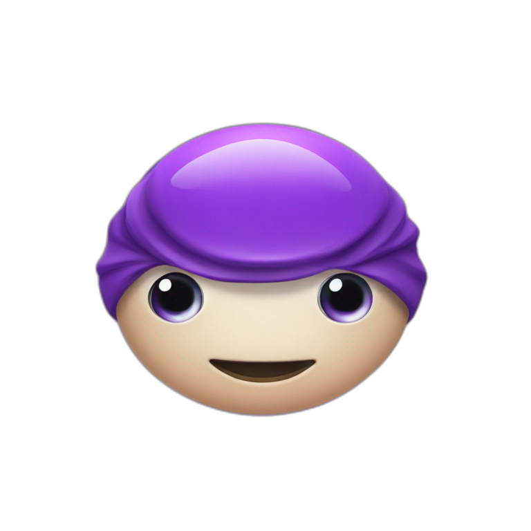 purple ring with eyes on the top emoji