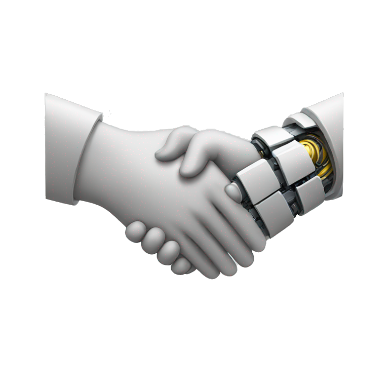 human and robot handshake emoji