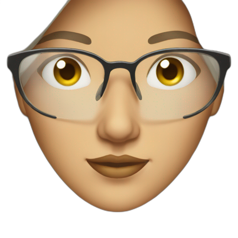 woman with glass emoji