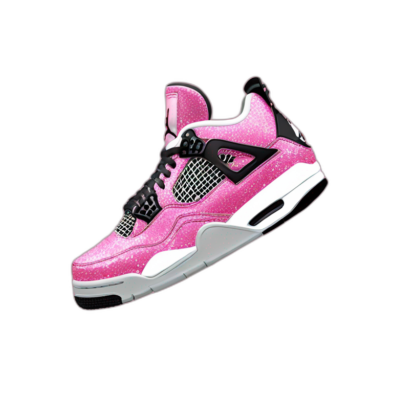 Pink glitter jordans best sale