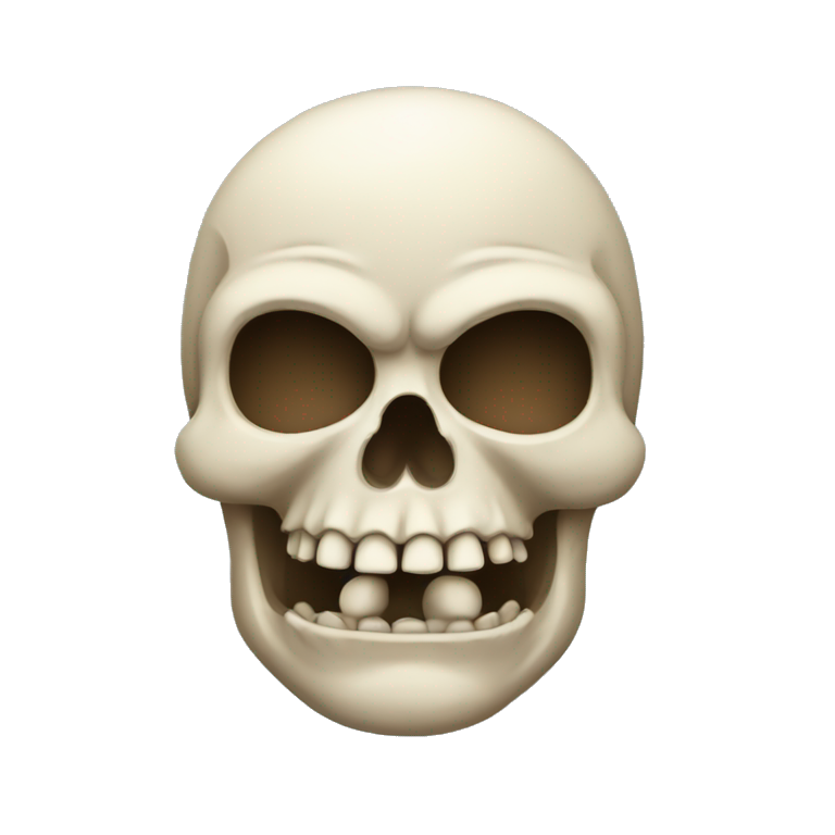 chubby skull emoji emoji