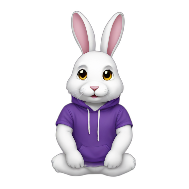 Rabbit Hoodie purple emoji