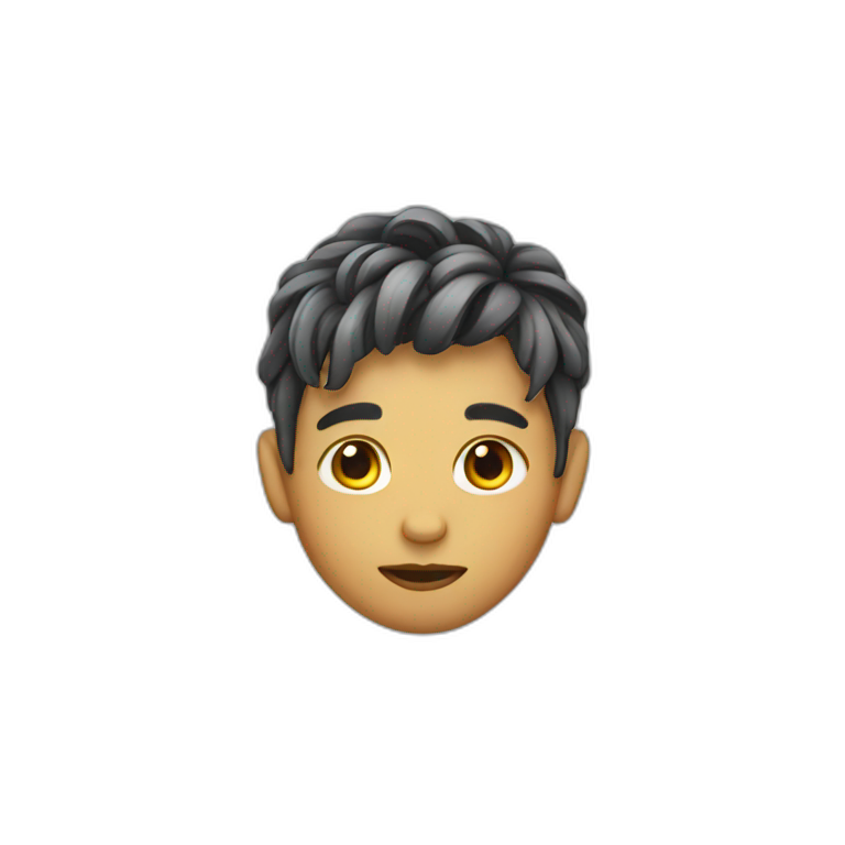 Boy with Tied hair  emoji