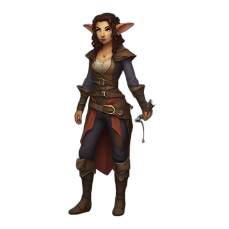 Tiefling bard female full body emoji