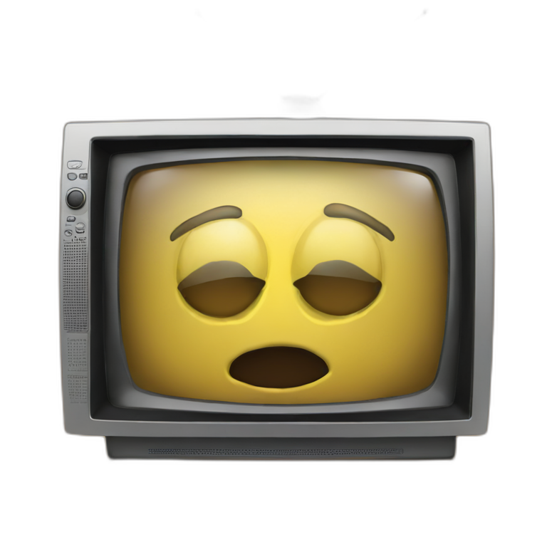 Tv with the text "pantalla" written on the screen emoji