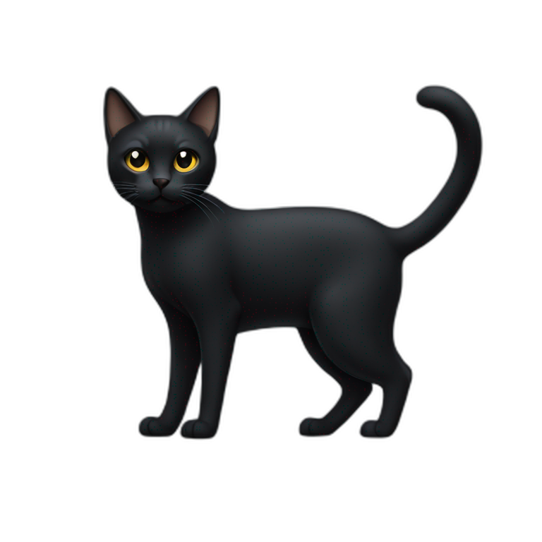 no-tail-black-cat-full-body emoji