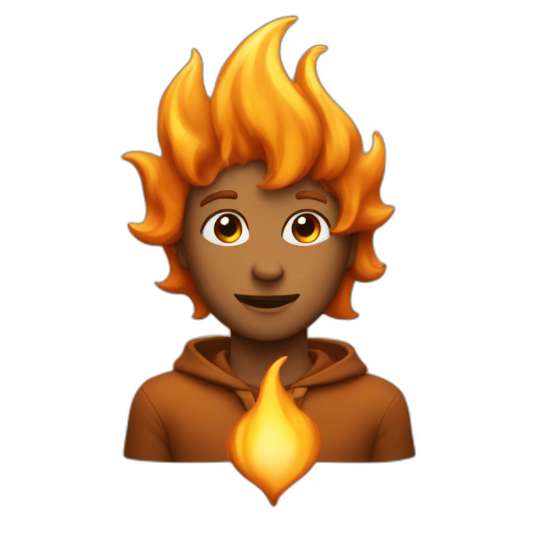 Flame brown heart emoji