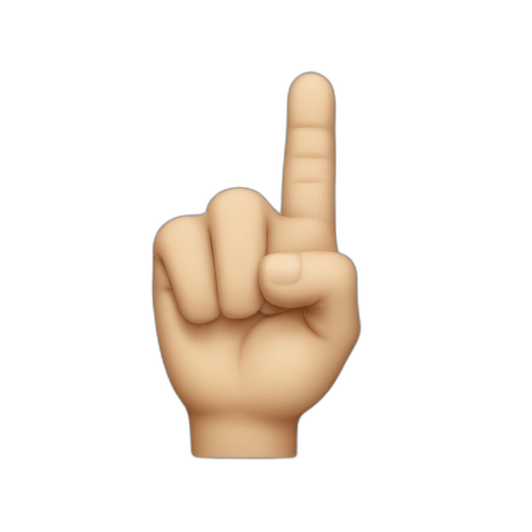 Hand with only middle finger up emoji