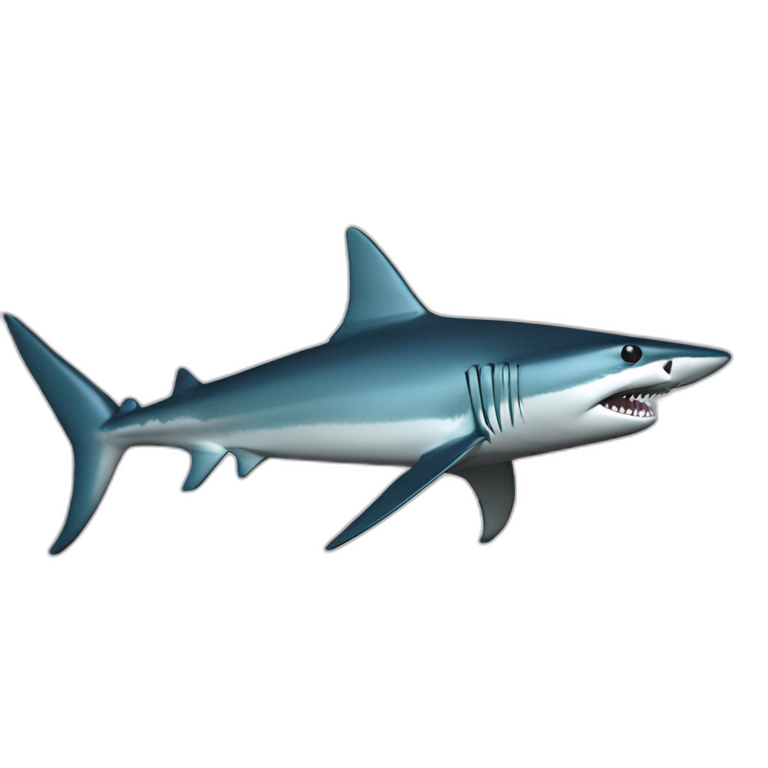 mako shark 3d wireframe emoji