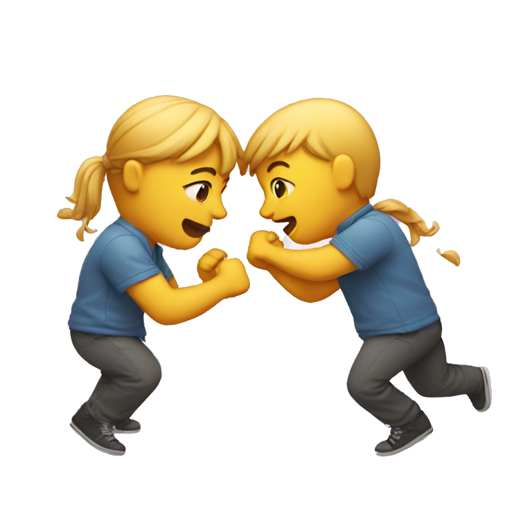 Two bestfriends fighting emoji