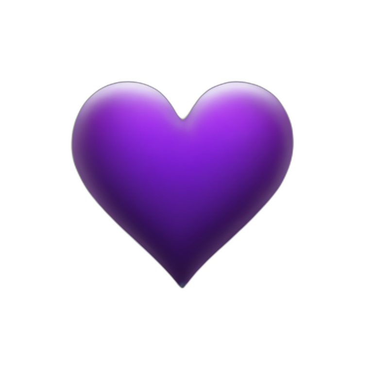 Black and purple heart emoji