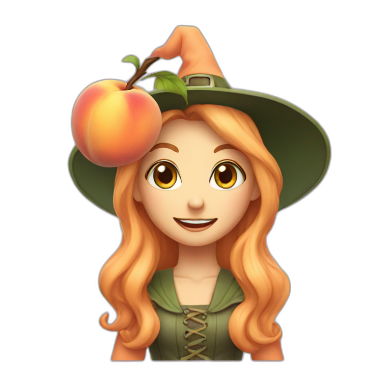 A Peach witch a smile emoji