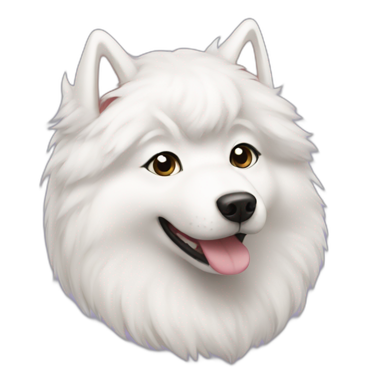 Samoyed dog girl emoji