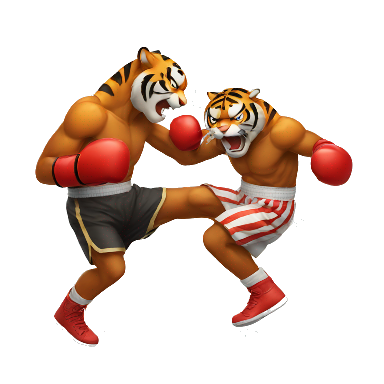 Tiger boxing emoji