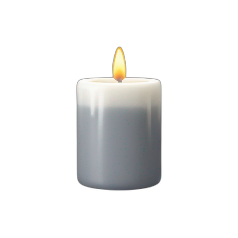 Aesthetic white candle in gray jar emoji
