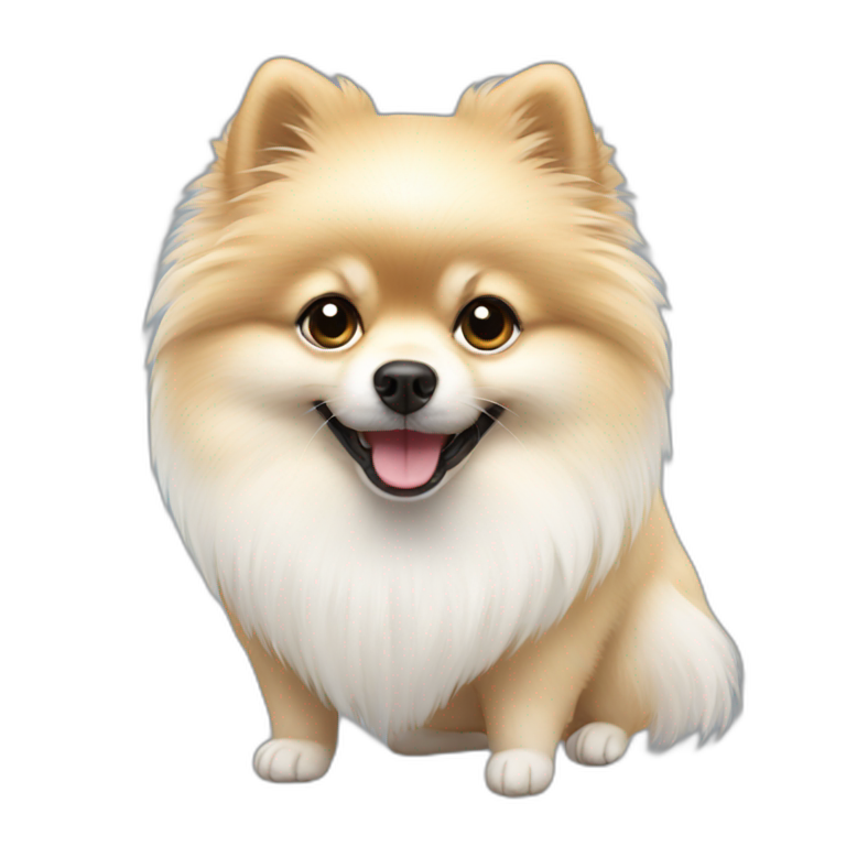 White Pomeranian emoji