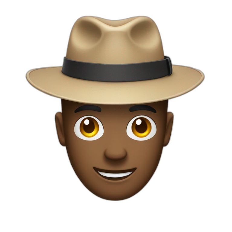 fedora with safari flaps emoji