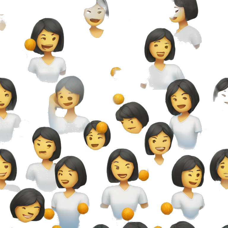 Asian woman pickleball emoji