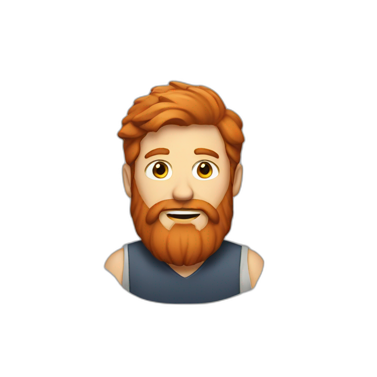 a red-haired man with a beard emoji