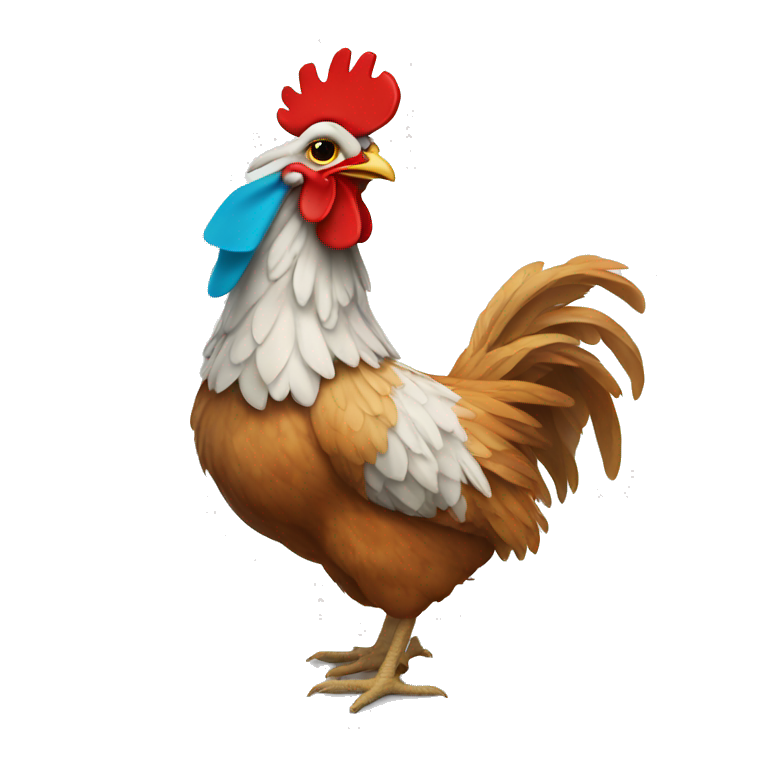 chicken with the color of Türkiye flag emoji