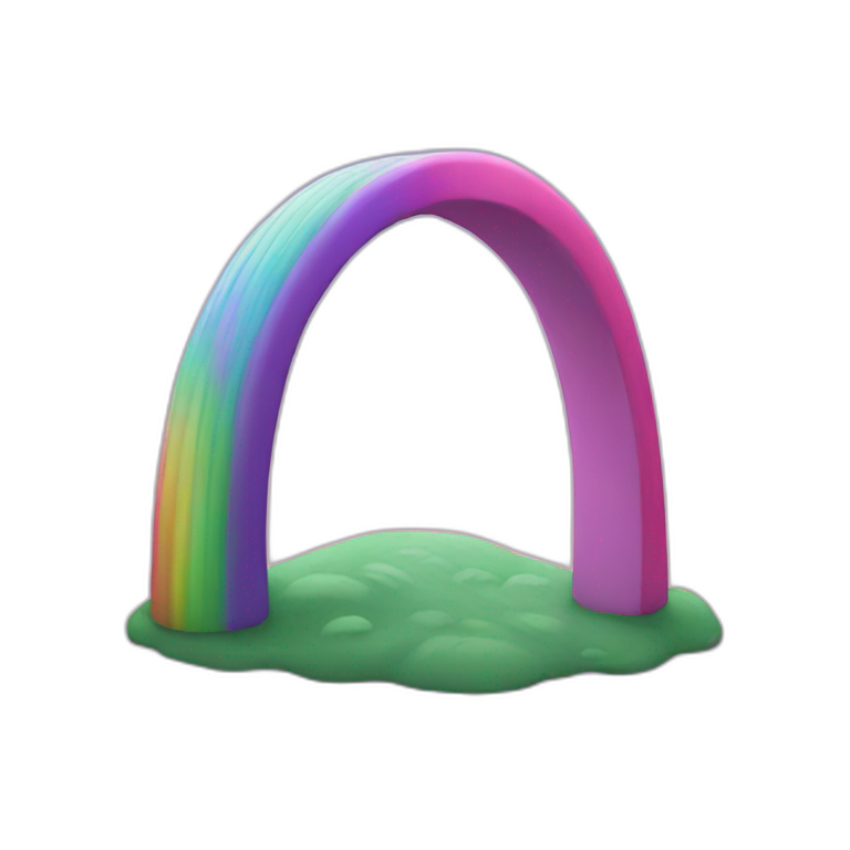 pink green purple rainbow arch emoji