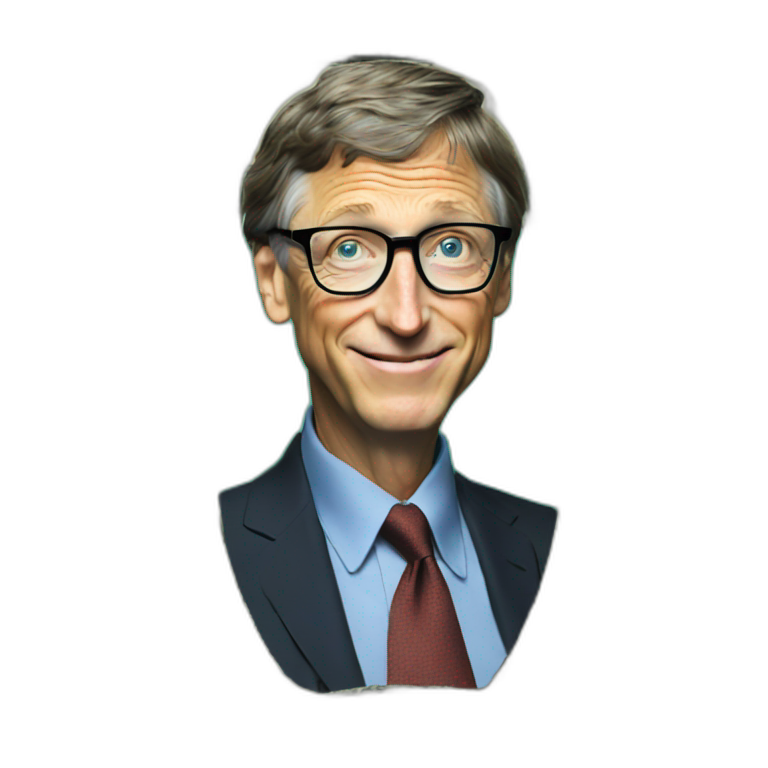 Bill Gates on Dollar Bill emoji