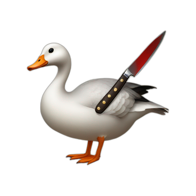 goose with a knife emoji