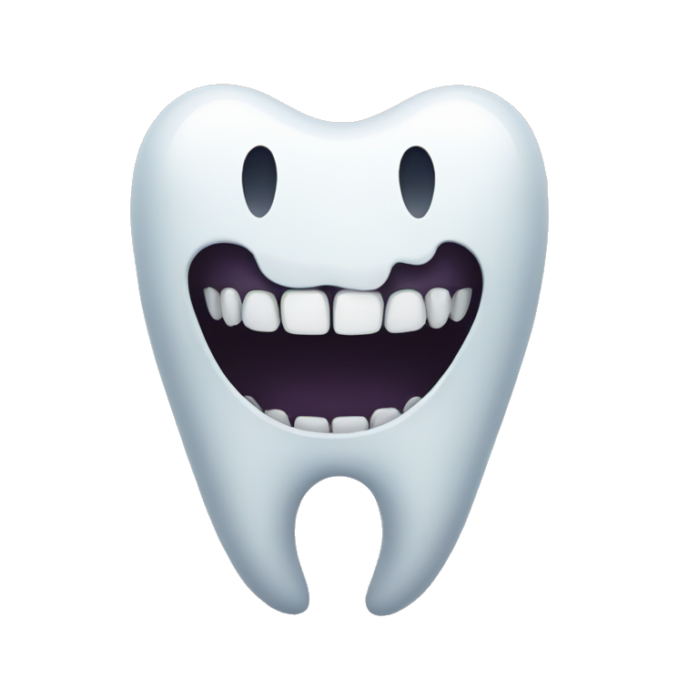 creepy teeth smiling emoji