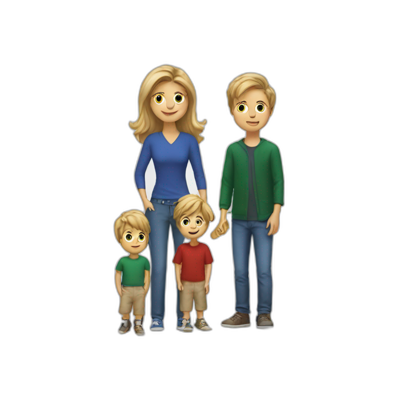 Alice campello with her sons  emoji