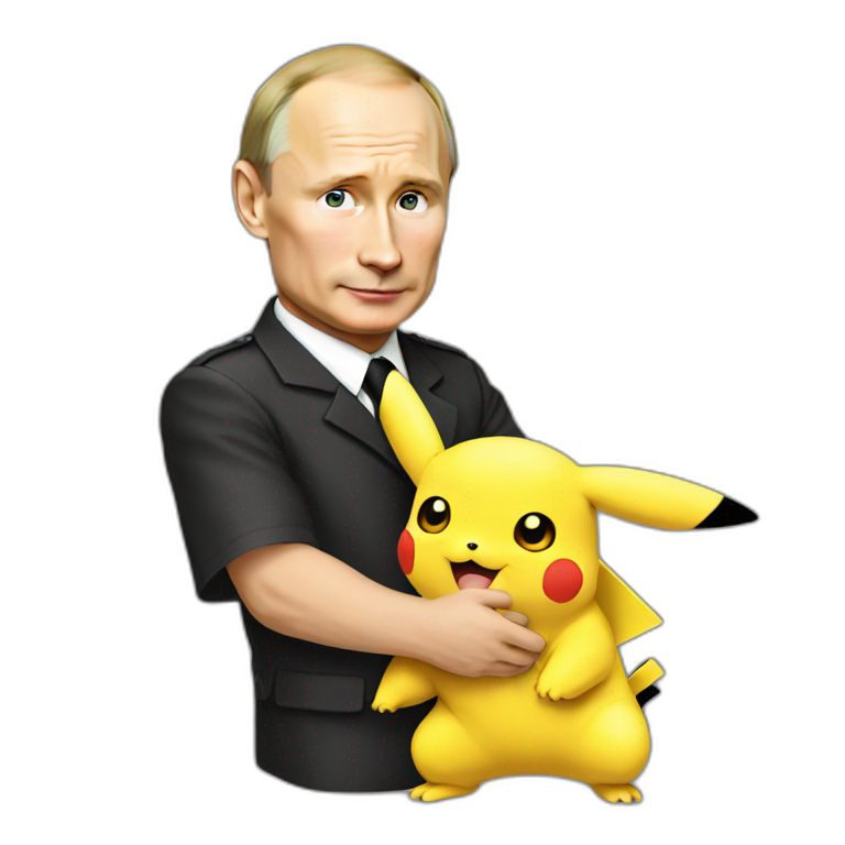 Putin holding pikachu emoji