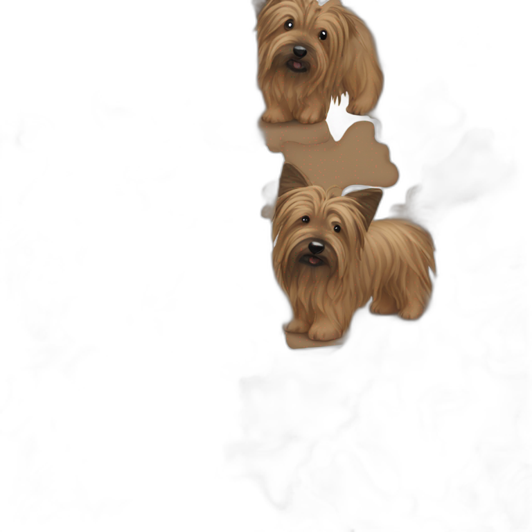 Brown Skye terrier dog long haired emoji