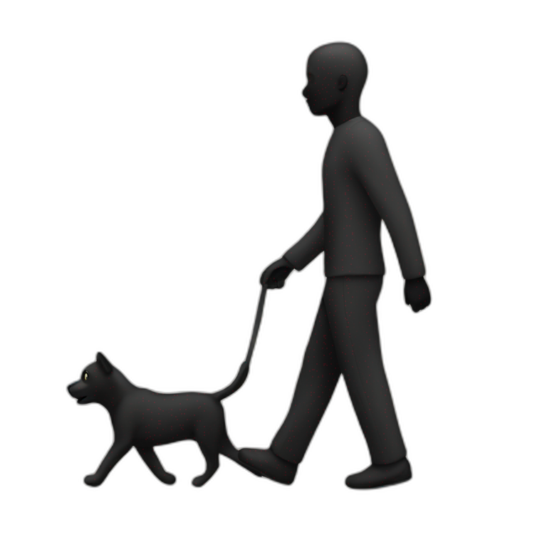 Black figure walking emoji