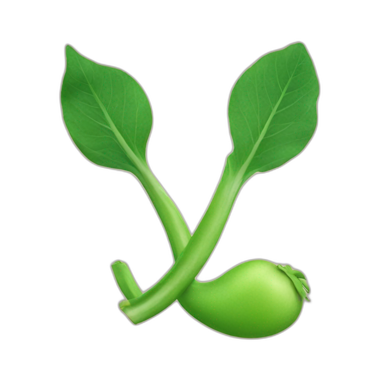 Vegan v logo emoji