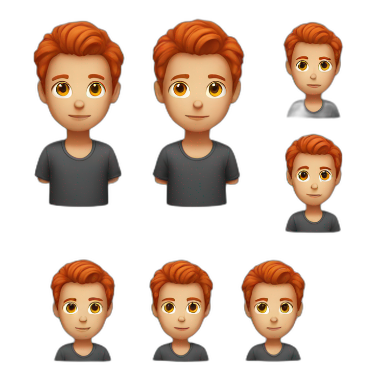 Boy red hair emoji