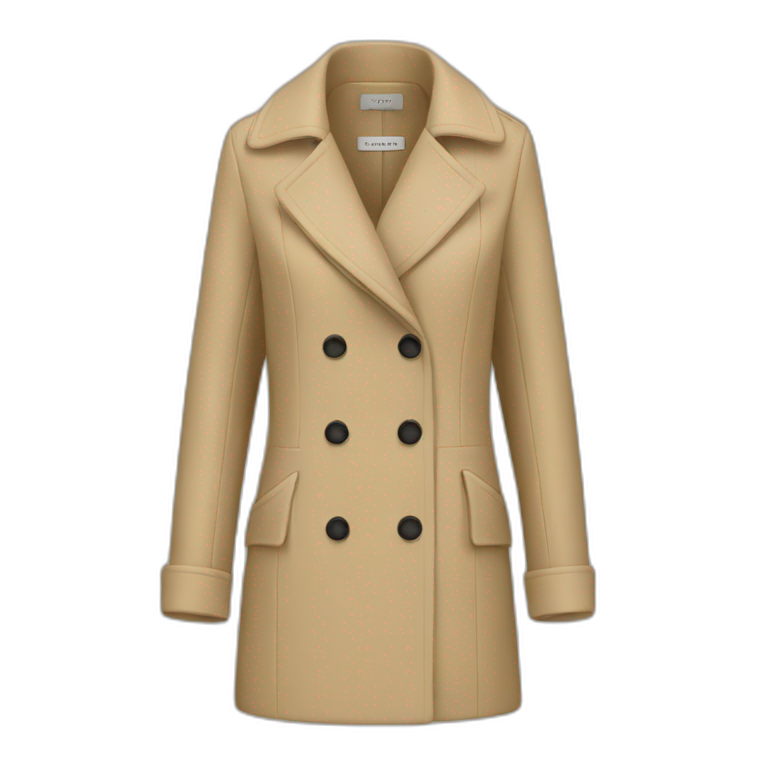 Beige coat for women emoji