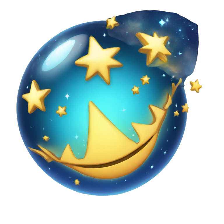 blue magical sphere emoji