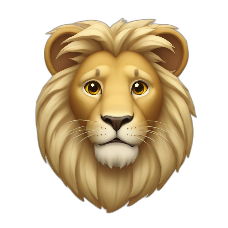 Lion sur une souris emoji