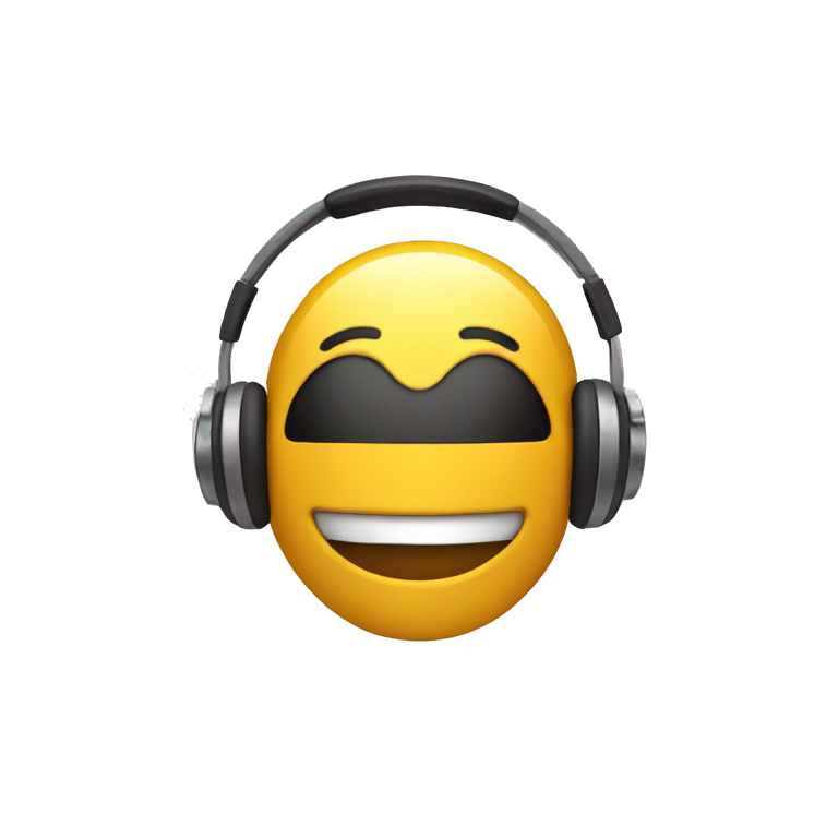 Smiley with headphones emoji