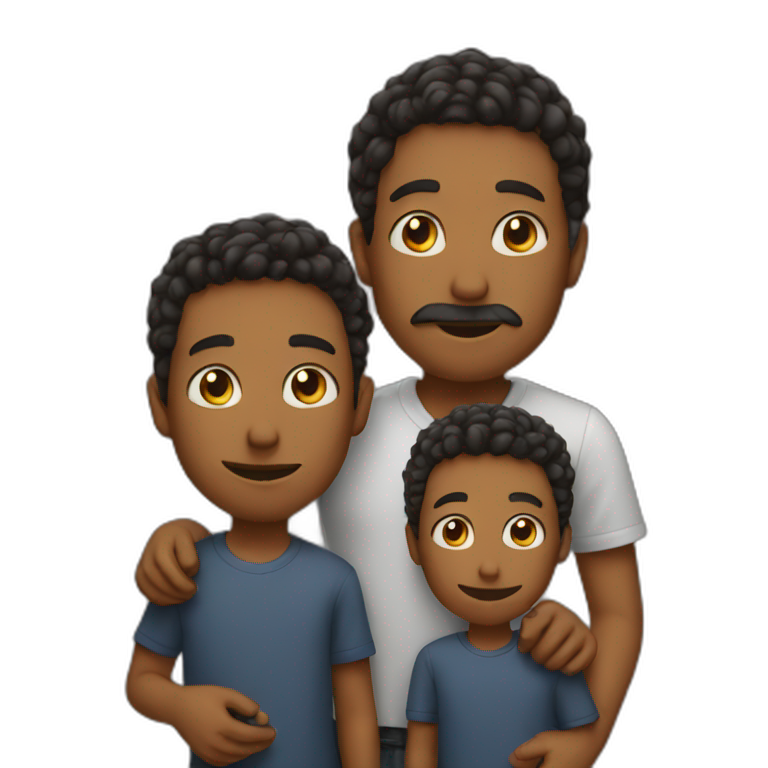 Main with two sons emoji