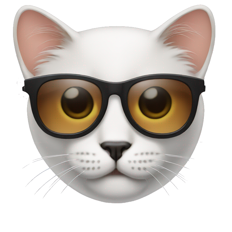 Cat with sunglasses and nosepin emoji