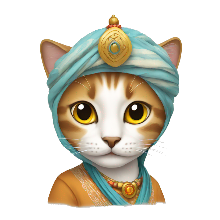 Cat wearing gulf traditional clothing  emoji