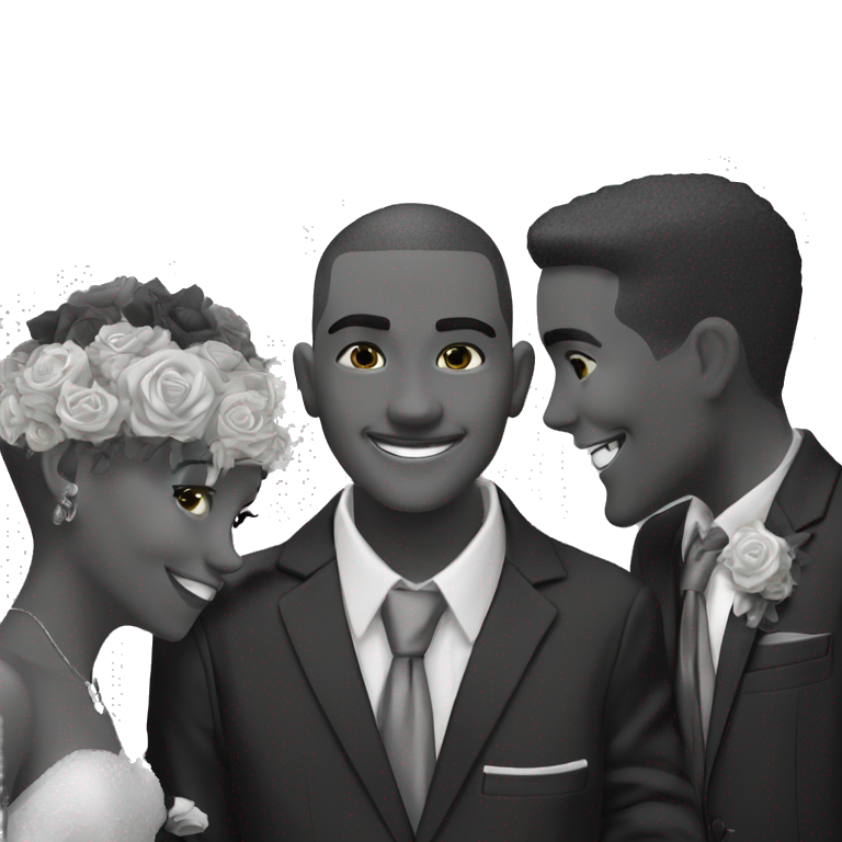 two boys wedding day joy emoji