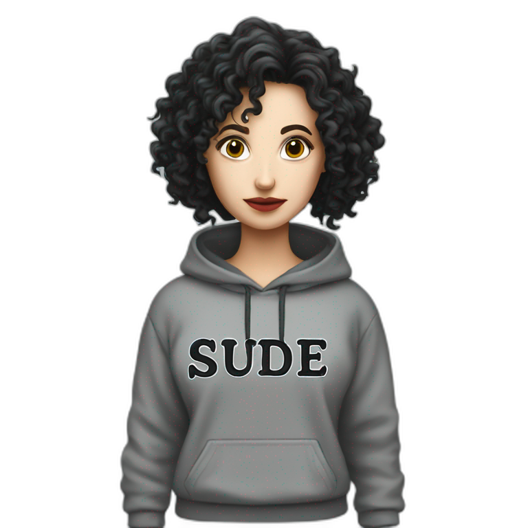 Bellatrix Lestrange wears a Sweatshirt with the word Sude on it emoji