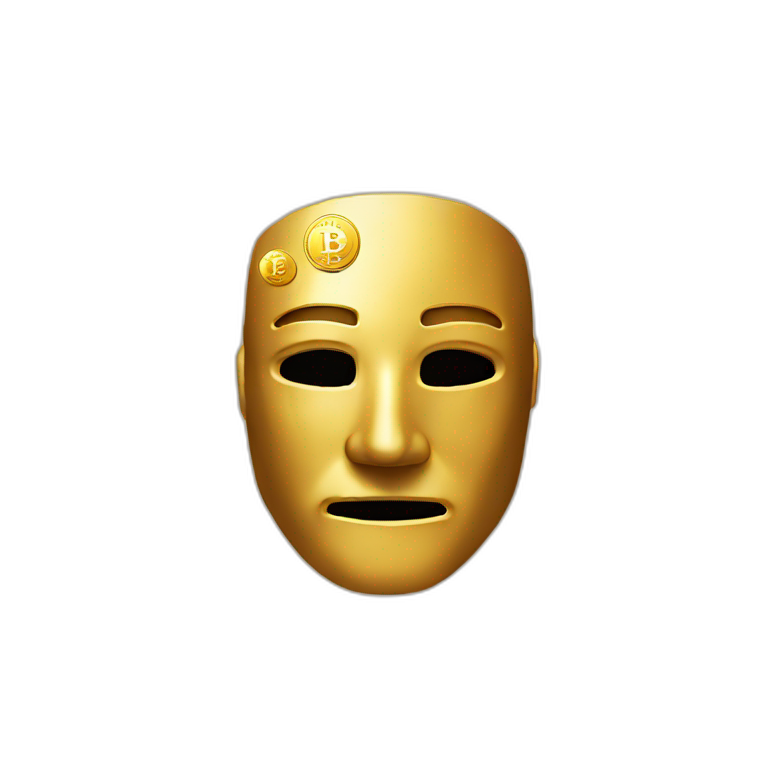 elon mask with bitcoin emoji